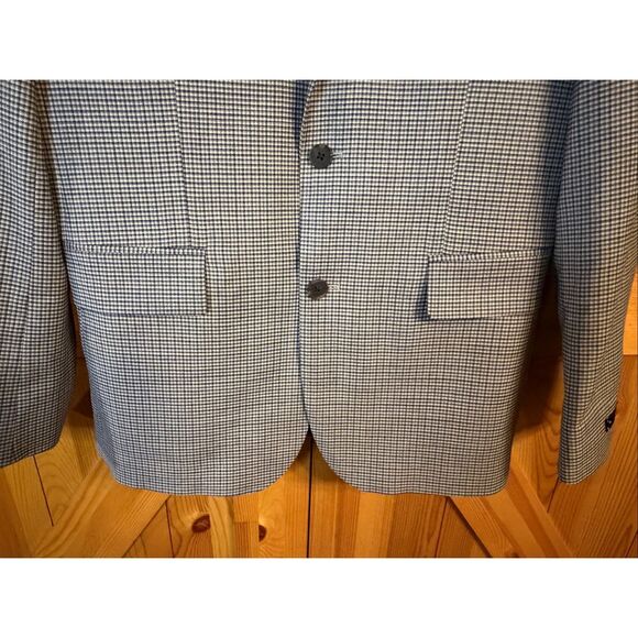Express Men's $298 Slim Houndstooth Flannel Suit Jacket size 40L nwt (6308) - Picture 2 of 9
